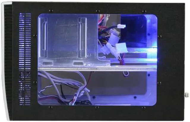 Alt view image 8 of 12 - APEVIA X-QPACK-AL/420 Black/Silver Aluminum Micro ATX Desktop Computer Case 420W Power Supply