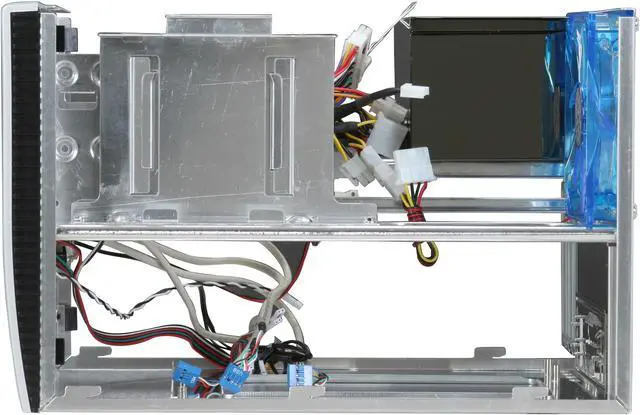 Alt view image 10 of 12 - APEVIA X-QPACK-AL/420 Black/Silver Aluminum Micro ATX Desktop Computer Case 420W Power Supply