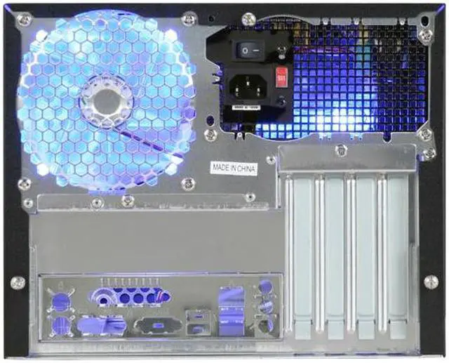 Alt view image 7 of 12 - APEVIA X-QPACK-AL/420 Black/Silver Aluminum Micro ATX Desktop Computer Case 420W Power Supply