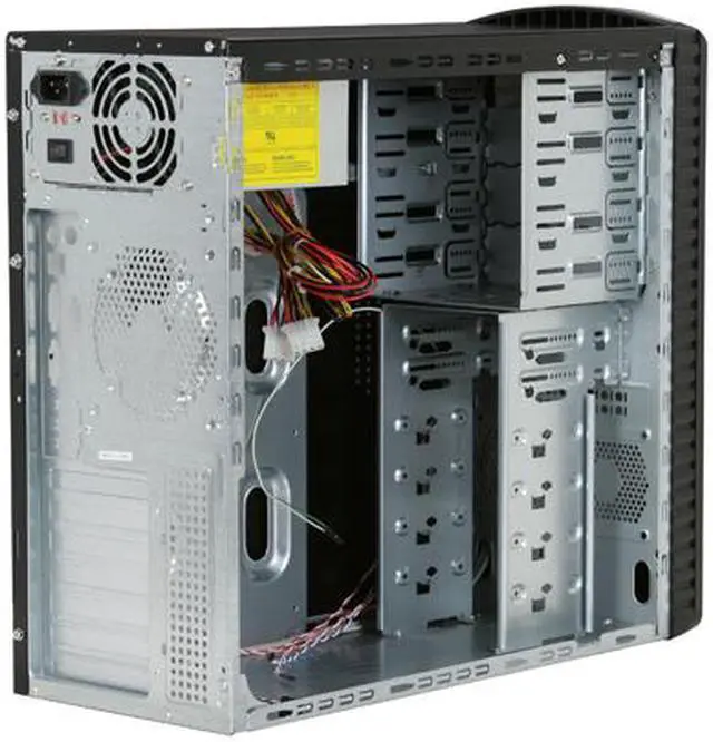 Alt view image 6 of 11 - APEVIA ATXB1KL-BK/420 Black/ Silver Steel ATX Mid Tower Computer Case ATX 420W power supply for AMD/Intel Power Supply