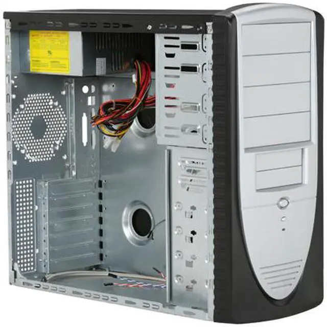 Alt view image 8 of 11 - APEVIA ATXB1KL-BK/420 Black/ Silver Steel ATX Mid Tower Computer Case ATX 420W power supply for AMD/Intel Power Supply