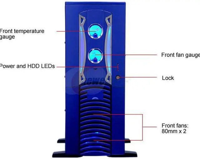 Alt view image 3 of 9 - APEVIA X-PLEASURE-BL Blue Aluminum ATX Full Tower Computer Case