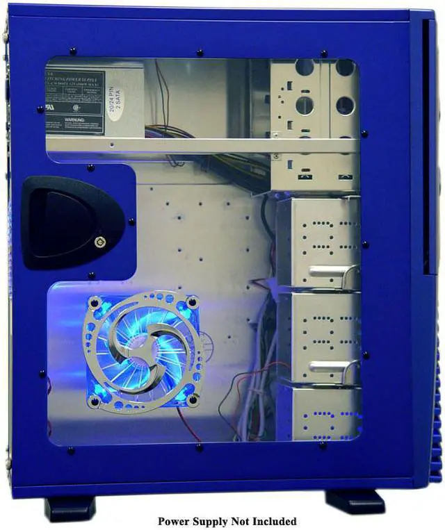 Alt view image 5 of 9 - APEVIA X-PLEASURE-BL Blue Aluminum ATX Full Tower Computer Case