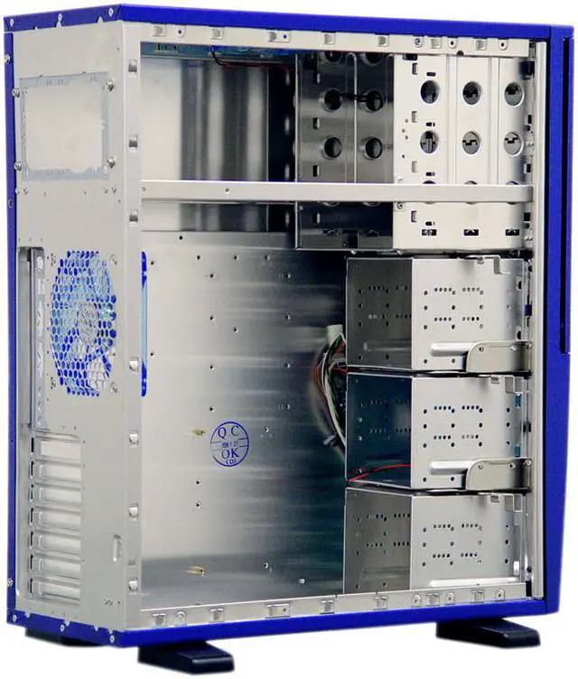 Alt view image 6 of 9 - APEVIA X-PLEASURE-BL Blue Aluminum ATX Full Tower Computer Case