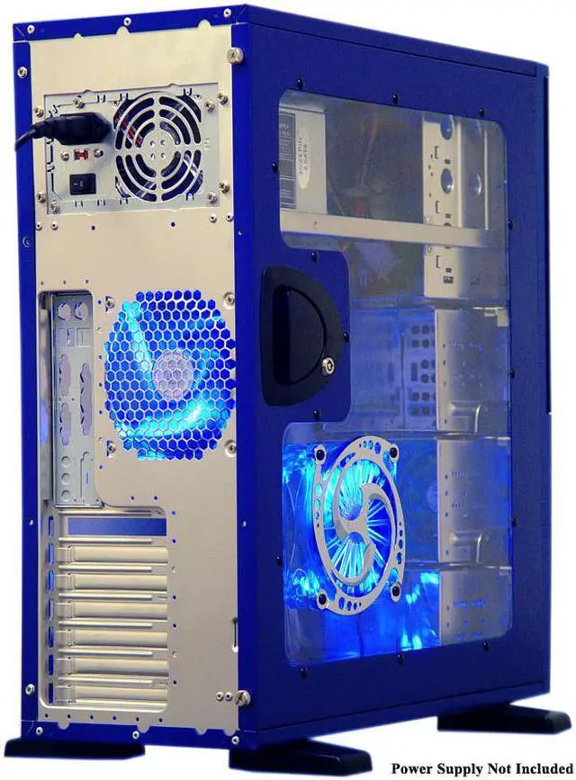 Alt view image 7 of 9 - APEVIA X-PLEASURE-BL Blue Aluminum ATX Full Tower Computer Case