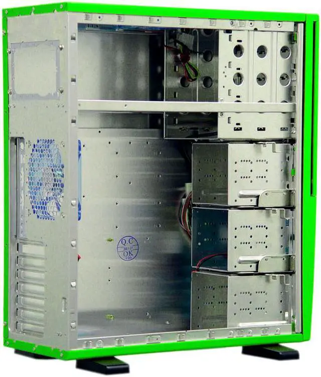 Alt view image 8 of 10 - APEVIA X-PLEASURE-GN Green Aluminum ATX Full Tower Computer Case