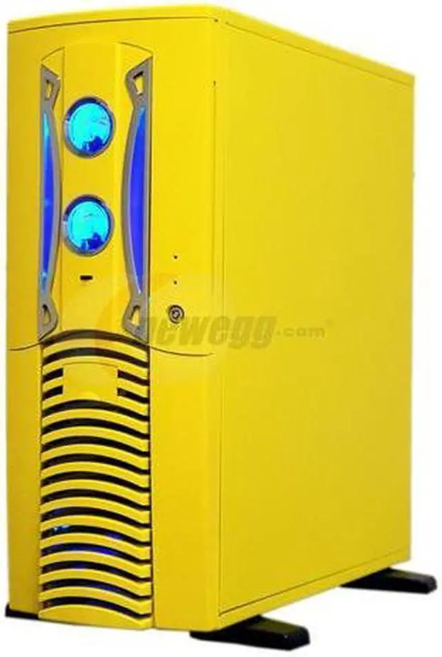 Alt view image 2 of 10 - APEVIA X-PLEASURE-YL Yellow Aluminum ATX Full Tower Computer Case