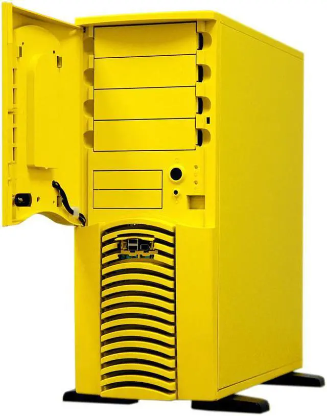 Alt view image 4 of 10 - APEVIA X-PLEASURE-YL Yellow Aluminum ATX Full Tower Computer Case