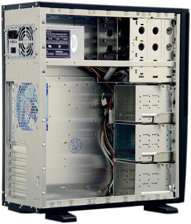 Alt view image 8 of 12 - APEVIA MX-PLEASURE-BK Black Steel ATX Full Tower Computer Case 500W Power Supply