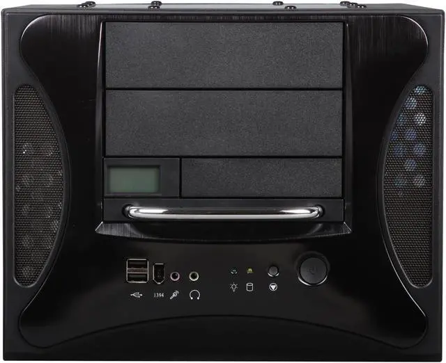 Alt view image 2 of 9 - APEVIA X-QPACK2-BK/500 Black Aluminum Body/ Front Mask Micro ATX Desktop Computer Case 500W Power Supply