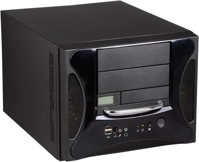 Main image of APEVIA X-QPACK2-NW-BK/500 Black Aluminum Body/ Front Mask Micro ATX Desktop Computer Case 500W Power Supply