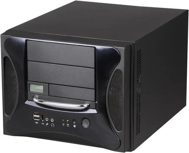 Alt view image 3 of 9 - APEVIA X-QPACK2-NW-BK/500 Black Aluminum Body/ Front Mask Micro ATX Desktop Computer Case 500W Power Supply