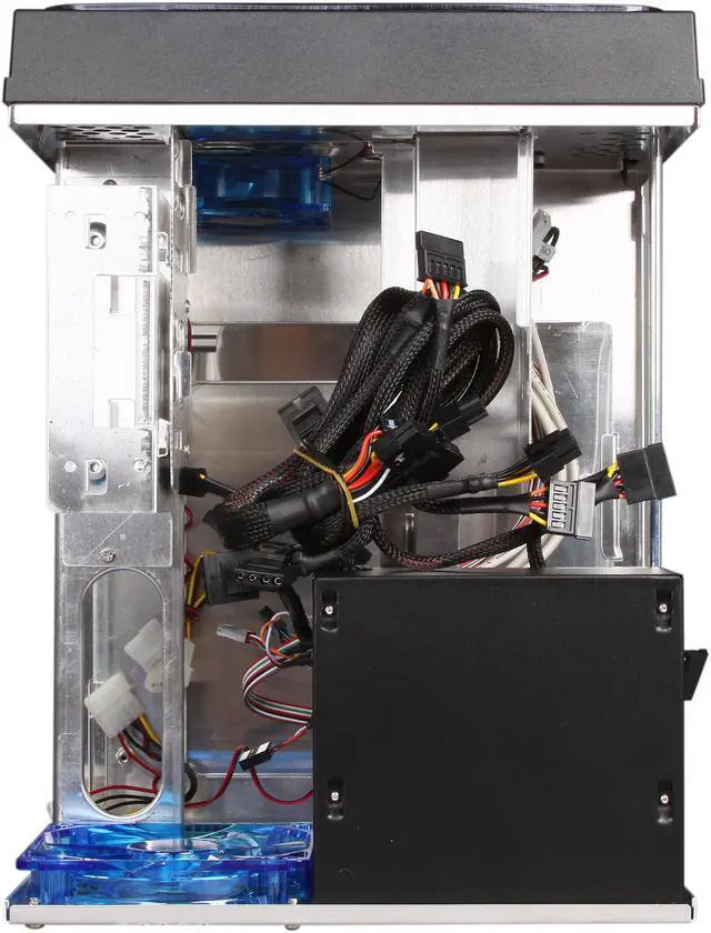 Alt view image 5 of 9 - APEVIA X-QPACK2-NW-BK/500 Black Aluminum Body/ Front Mask Micro ATX Desktop Computer Case 500W Power Supply