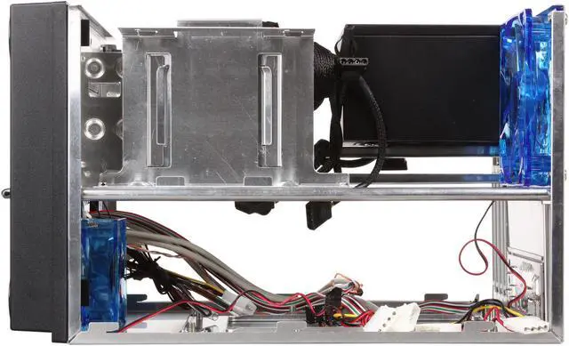 Alt view image 6 of 9 - APEVIA X-QPACK2-NW-BK/500 Black Aluminum Body/ Front Mask Micro ATX Desktop Computer Case 500W Power Supply