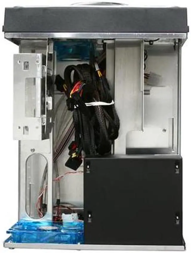 Alt view image 6 of 9 - APEVIA X-QPACK2-AL/500 Black/ Silver Aluminum Body/ Front Mask Micro ATX Desktop Computer Case 500W Power Supply