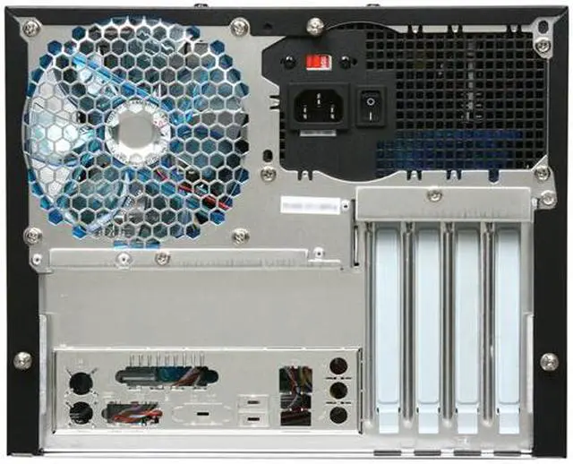 Alt view image 8 of 9 - APEVIA X-QPACK2-AL/500 Black/ Silver Aluminum Body/ Front Mask Micro ATX Desktop Computer Case 500W Power Supply
