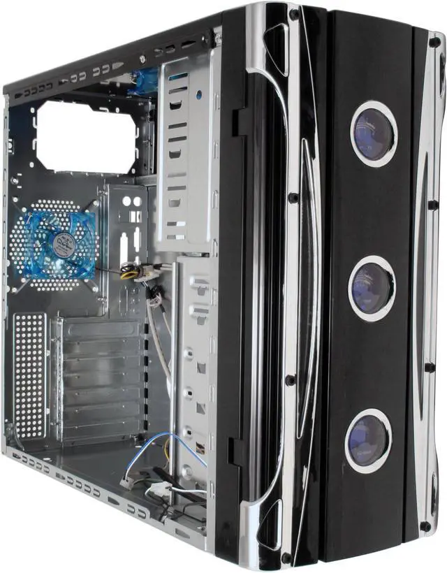 Alt view image 13 of 16 - APEVIA X-CRUISER-BK Black Steel ATX Mid Tower Computer Case