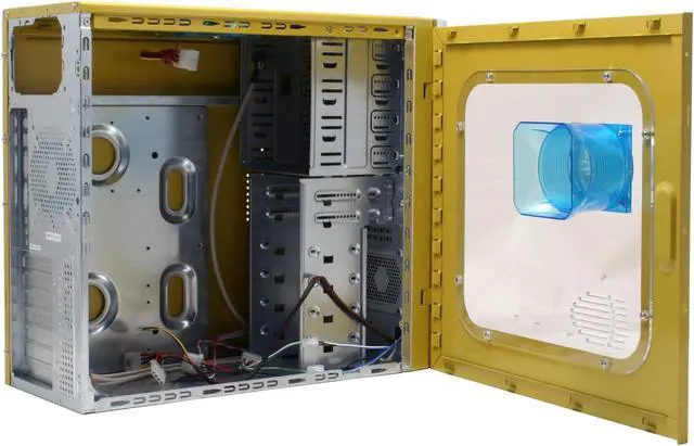 Alt view image 9 of 14 - APEVIA X-CRUISER-YL Yellow Steel ATX Mid Tower Computer Case