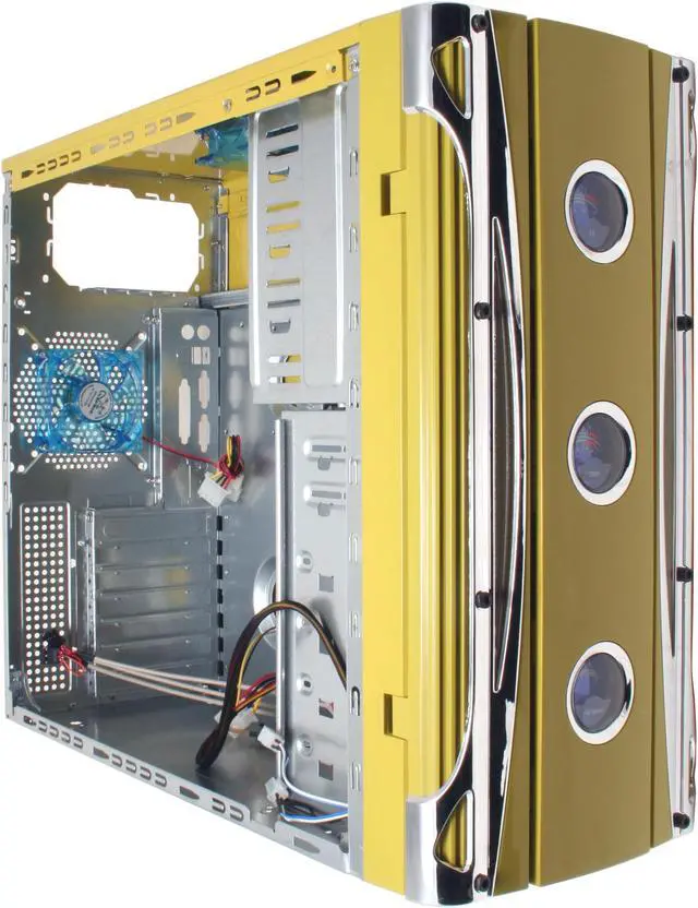 Alt view image 12 of 14 - APEVIA X-CRUISER-YL Yellow Steel ATX Mid Tower Computer Case