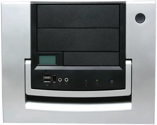 Alt view image 2 of 7 - APEVIA X-QPACK-NW-AL/420 Black/ Silver Aluminum Micro ATX Desktop Computer Case 420W Power Supply