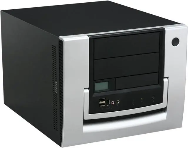 Alt view image 3 of 7 - APEVIA X-QPACK-NW-AL/420 Black/ Silver Aluminum Micro ATX Desktop Computer Case 420W Power Supply