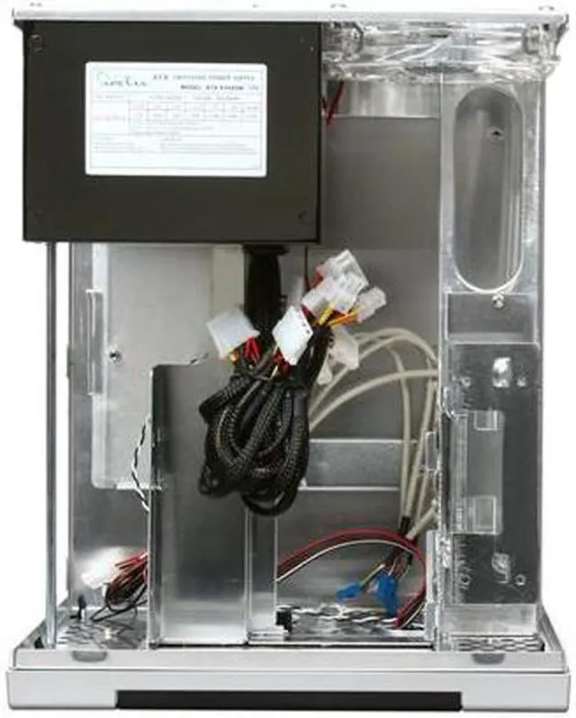 Alt view image 6 of 7 - APEVIA X-QPACK-NW-AL/420 Black/ Silver Aluminum Micro ATX Desktop Computer Case 420W Power Supply