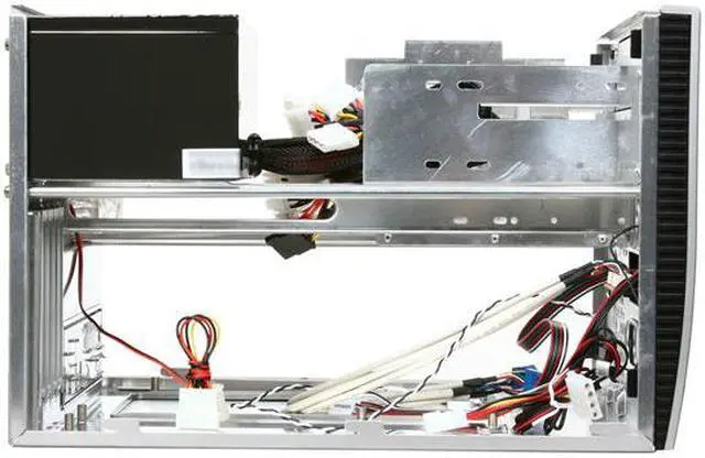 Alt view image 7 of 7 - APEVIA X-QPACK-NW-AL/420 Black/ Silver Aluminum Micro ATX Desktop Computer Case 420W Power Supply