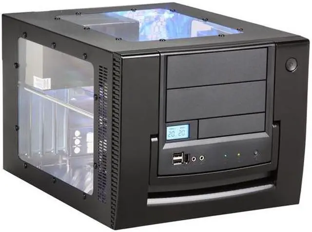 Main image of APEVIA X-QPACK-BK/420 Black Aluminum 1.0 w/ ABS plastic front panel Micro ATX Desktop Computer Case ATX 420W power supply Power Supply