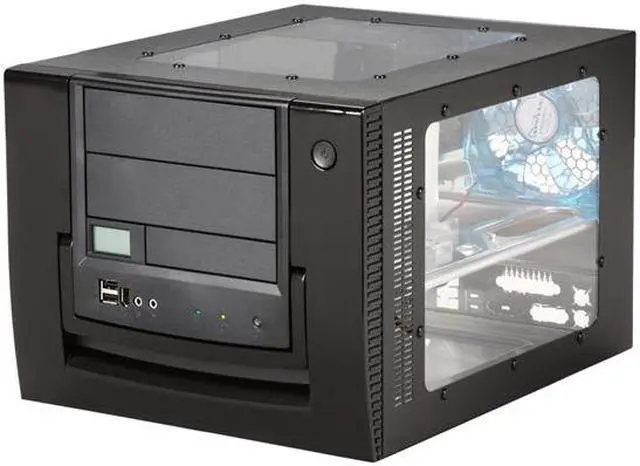 Alt view image 3 of 10 - APEVIA X-QPACK-BK/420 Black Aluminum 1.0 w/ ABS plastic front panel Micro ATX Desktop Computer Case ATX 420W power supply Power Supply