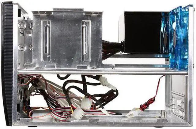 Alt view image 7 of 10 - APEVIA X-QPACK-BK/420 Black Aluminum 1.0 w/ ABS plastic front panel Micro ATX Desktop Computer Case ATX 420W power supply Power Supply
