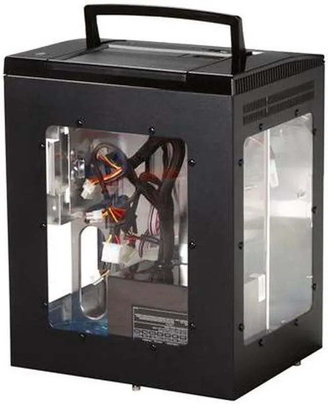 Alt view image 8 of 10 - APEVIA X-QPACK-BK/420 Black Aluminum 1.0 w/ ABS plastic front panel Micro ATX Desktop Computer Case ATX 420W power supply Power Supply