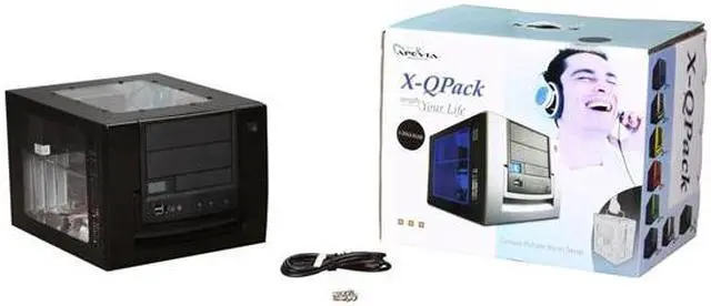 Alt view image 10 of 10 - APEVIA X-QPACK-BK/420 Black Aluminum 1.0 w/ ABS plastic front panel Micro ATX Desktop Computer Case ATX 420W power supply Power Supply