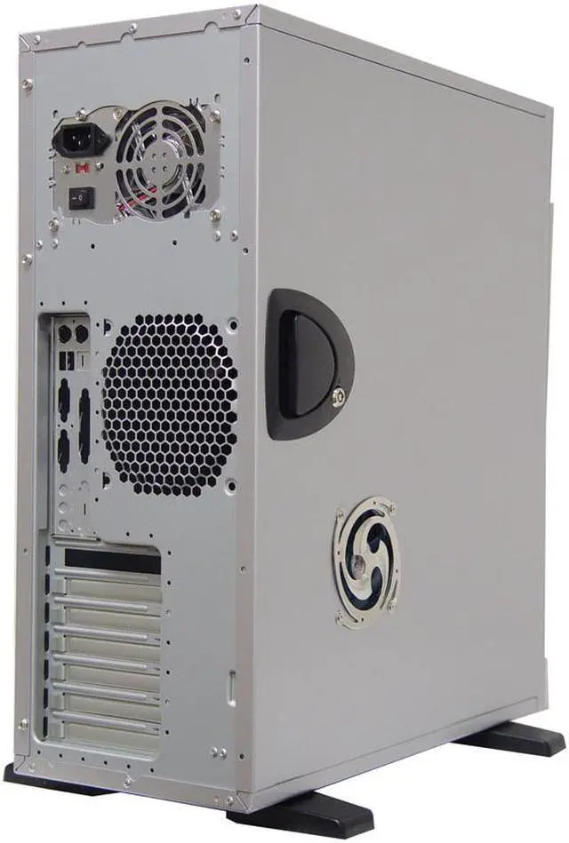 Alt view image 7 of 15 - APEVIA X-Navigator ATXA9N-SS/500 Silver Steel ATX Mid Tower Computer Case ATX 500W dual fan w/ automatic fan speed control Power Supply