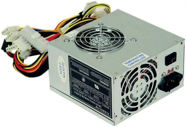 Alt view image 11 of 15 - APEVIA X-Navigator ATXA9N-SS/500 Silver Steel ATX Mid Tower Computer Case ATX 500W dual fan w/ automatic fan speed control Power Supply