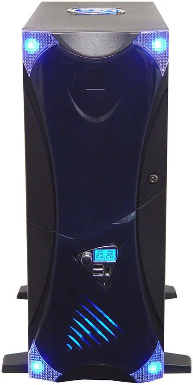 Alt view image 3 of 19 - APEVIA X-Navigator ATXA9N-BK/500 Black Steel ATX Full Tower Computer Case ATX 500W dual fan w/ automatic fan speed control. Connector 20 + 4 pin Power Supply