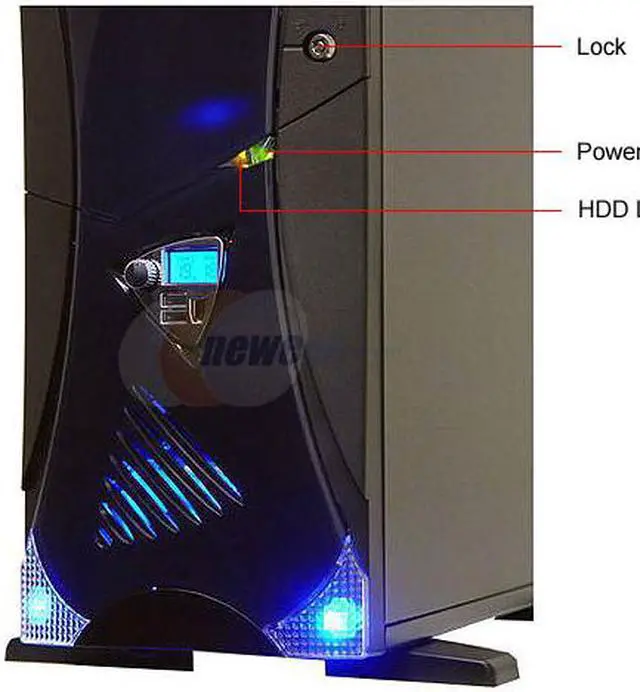 Alt view image 4 of 19 - APEVIA X-Navigator ATXA9N-BK/500 Black Steel ATX Full Tower Computer Case ATX 500W dual fan w/ automatic fan speed control. Connector 20 + 4 pin Power Supply