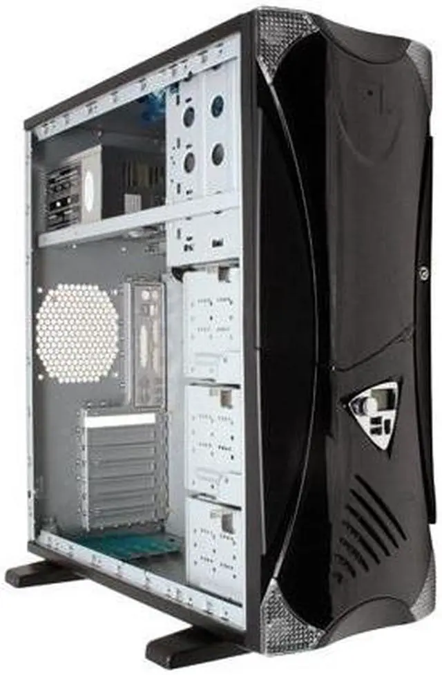 Alt view image 14 of 19 - APEVIA X-Navigator ATXA9N-BK/500 Black Steel ATX Full Tower Computer Case ATX 500W dual fan w/ automatic fan speed control. Connector 20 + 4 pin Power Supply