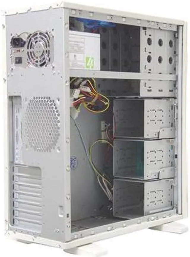 Alt view image 10 of 16 - APEVIA X-Navigator ATXA9N/500 Beige Steel ATX Mid Tower Computer Case ATX 500W dual fan power supply w/ automatic fan speed control Power Supply