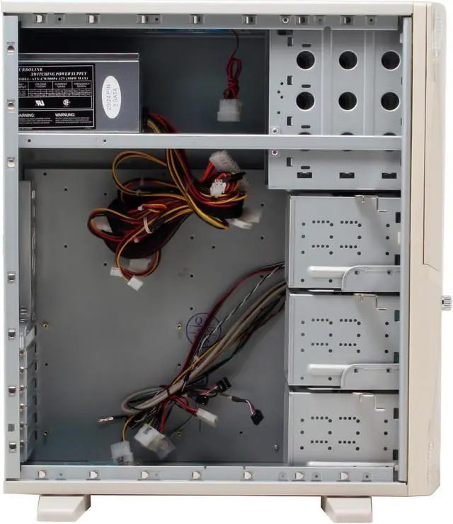 Alt view image 9 of 16 - APEVIA X-Navigator ATXA9N/500 Beige Steel ATX Mid Tower Computer Case ATX 500W dual fan power supply w/ automatic fan speed control Power Supply