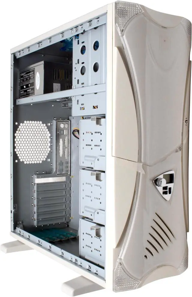 Alt view image 11 of 16 - APEVIA X-Navigator ATXA9N/500 Beige Steel ATX Mid Tower Computer Case ATX 500W dual fan power supply w/ automatic fan speed control Power Supply