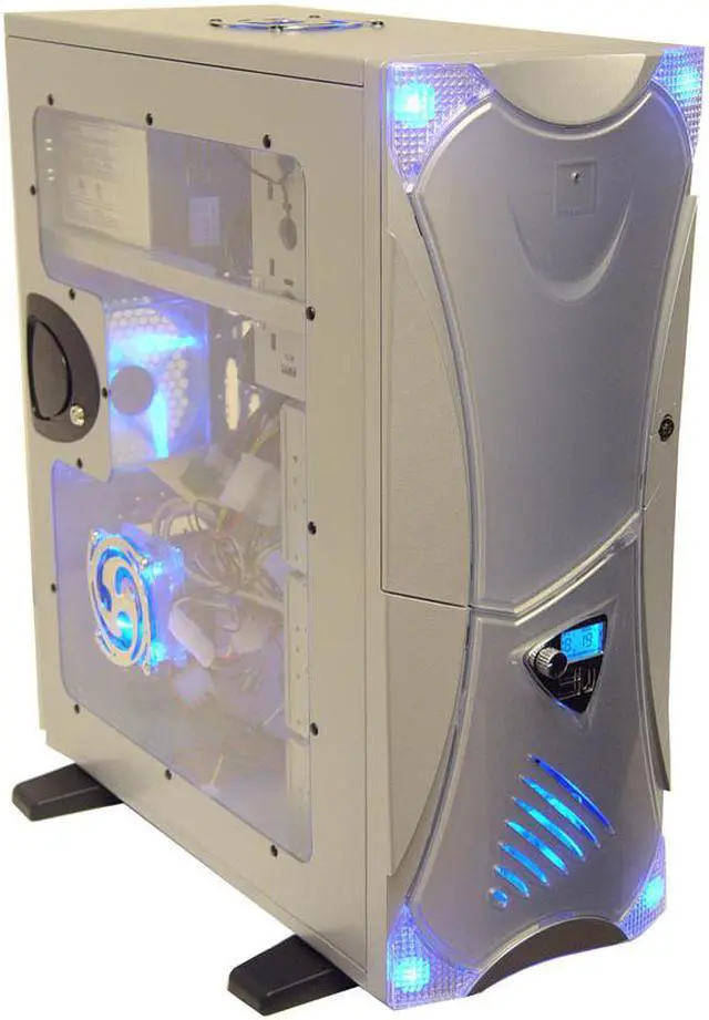 Alt view image 4 of 16 - APEVIA X-Navigator ATXA9NW-SS/500 Silver Steel ATX Mid Tower Computer Case ATX 500W dual 12V (Ver. 2.03) Power Supply