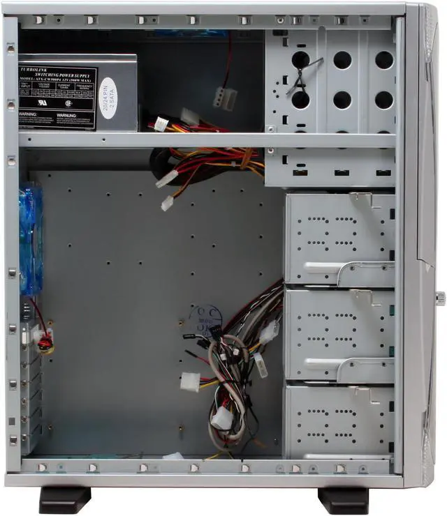 Alt view image 9 of 16 - APEVIA X-Navigator ATXA9NW-SS/500 Silver Steel ATX Mid Tower Computer Case ATX 500W dual 12V (Ver. 2.03) Power Supply