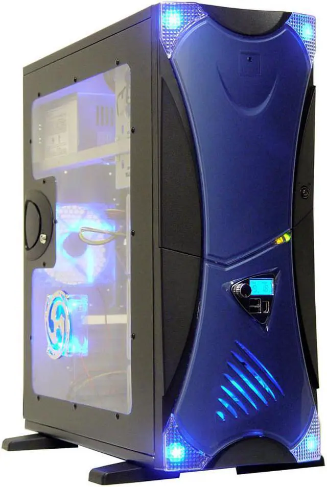 Main image of APEVIA X-Navigator ATXA9NW-BL/500 Black/Blue Steel ATX Mid Tower Computer Case ATX 500W daul 12V (Ver. 2.03) Power Supply