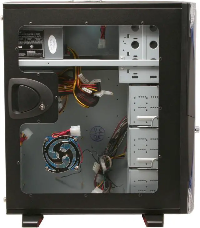 Alt view image 9 of 13 - APEVIA X-Navigator ATXA9NW-BL/500 Black/Blue Steel ATX Mid Tower Computer Case ATX 500W daul 12V (Ver. 2.03) Power Supply
