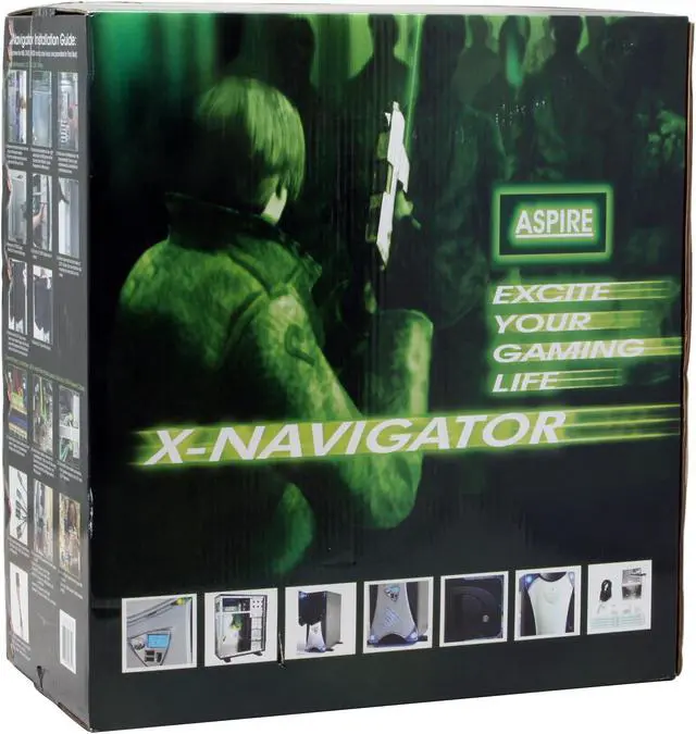 Alt view image 13 of 13 - APEVIA X-Navigator ATXA9NW-BL/500 Black/Blue Steel ATX Mid Tower Computer Case ATX 500W daul 12V (Ver. 2.03) Power Supply