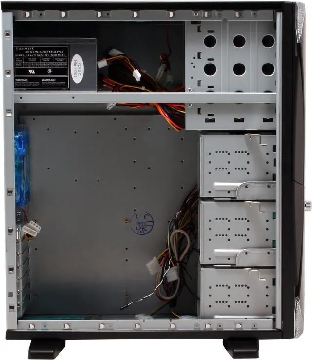 Alt view image 13 of 20 - APEVIA X-Navigator ATXA9NW-BK/500 Black Steel ATX Mid Tower Computer Case 500W Power Supply