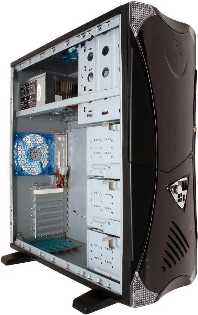 Alt view image 15 of 20 - APEVIA X-Navigator ATXA9NW-BK/500 Black Steel ATX Mid Tower Computer Case 500W Power Supply