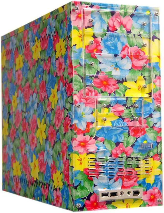 Main image of APEVIA SF-401BK Floral Print 0.8mm Aluminum ATX Mid Tower Computer Case