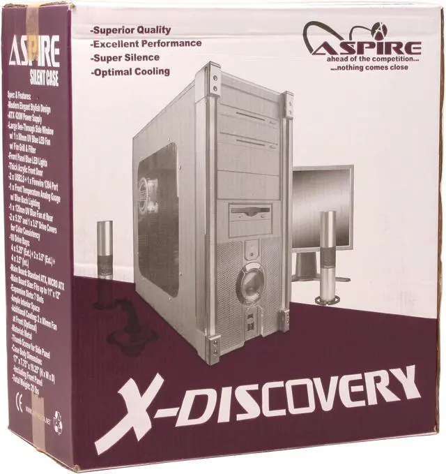 Alt view image 13 of 13 - APEVIA X-DISCOVERY-AL/420 Silver Steel ATX Mid Tower Computer Case 420W Power Supply