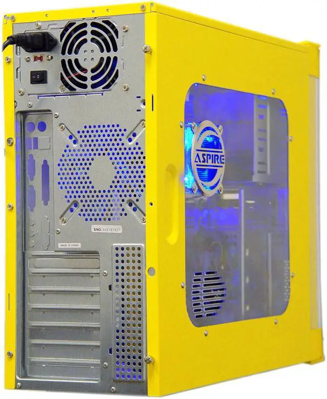 Alt view image 7 of 13 - APEVIA X-DISCOVERY-YL Yellow Steel ATX Mid Tower Computer Case